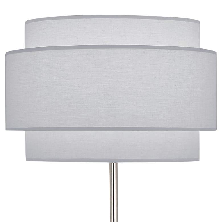 Image 2 Robert Abbey Decker 62 3/4 inch Pearl Gray Polished Nickel Floor Lamp more views