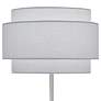 Robert Abbey Decker 62 3/4" Pearl Gray Polished Nickel Floor Lamp