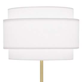 Image2 of Robert Abbey Decker Brass Floor Lamp with Ascot White Shade more views