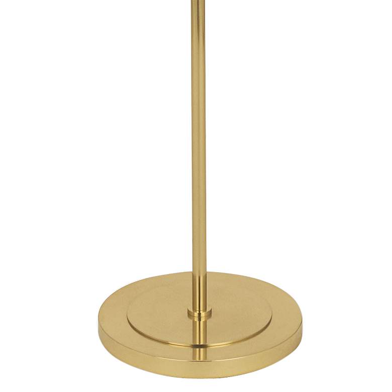 Image 3 Robert Abbey Decker Brass Floor Lamp with Ascot White Shade more views