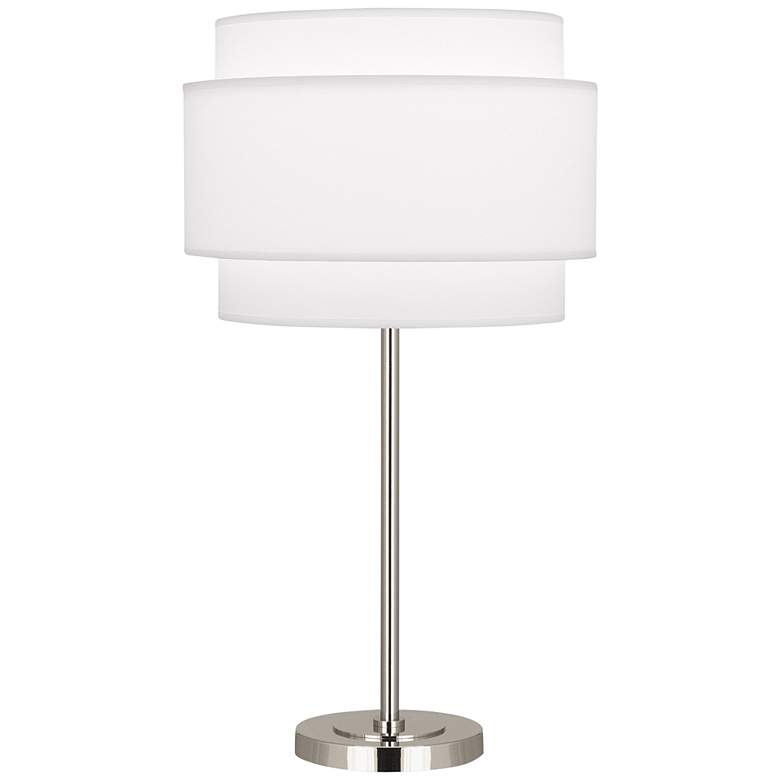 Image 2 Robert Abbey Decker Polished Nickel Metal Buffet Table Lamp