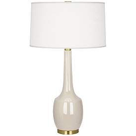 Image1 of Robert Abbey Delilah 34" Modern Bone White Ceramic Table Lamp