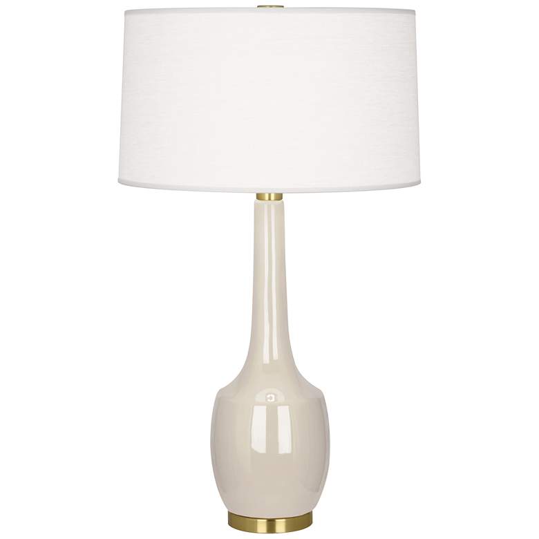 Image 1 Robert Abbey Delilah 34 inch Modern Bone White Ceramic Table Lamp