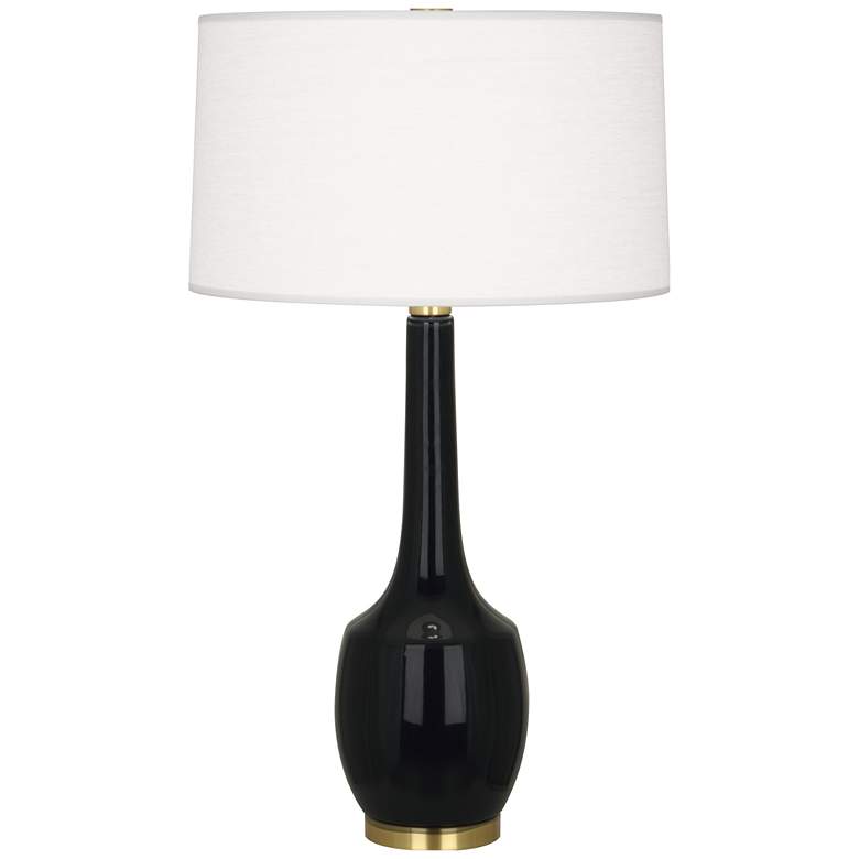 Image 1 Robert Abbey, Delilah, Obsidian Glazed Ceramic, Table Lamp