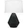 Robert Abbey Delta 22 1/2" Matte Obsidian Black Ceramic Table Lamp
