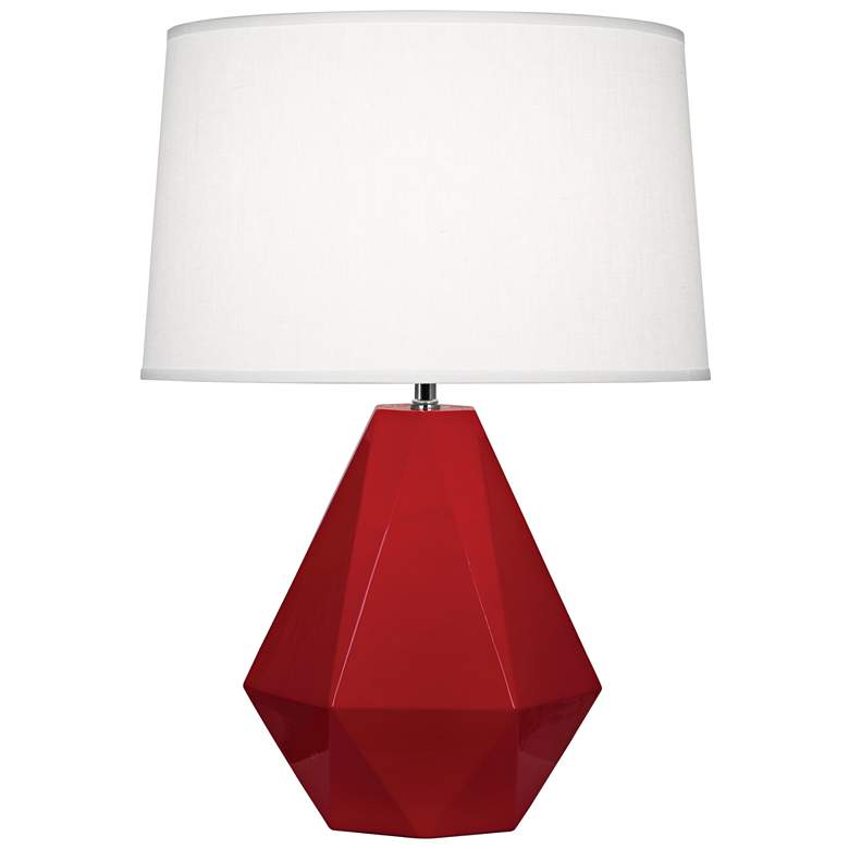 Image 1 Robert Abbey Delta 22 1/2" Ruby Red Ceramic Accent Table Lamp