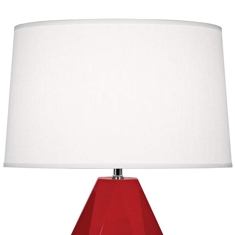Image 2 Robert Abbey Delta 22 1/2" Ruby Red Ceramic Accent Table Lamp more views