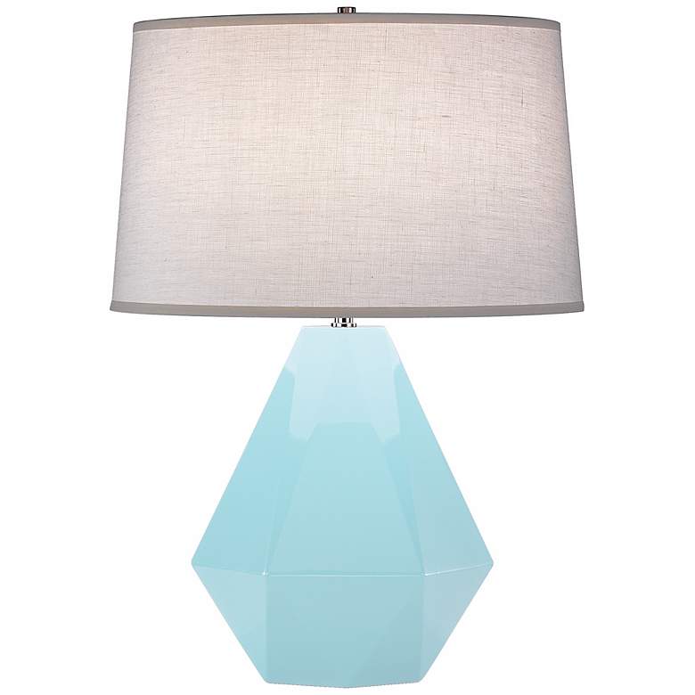 Image 1 Robert Abbey Delta Baby Blue 22 1/2 inch High Table Lamp