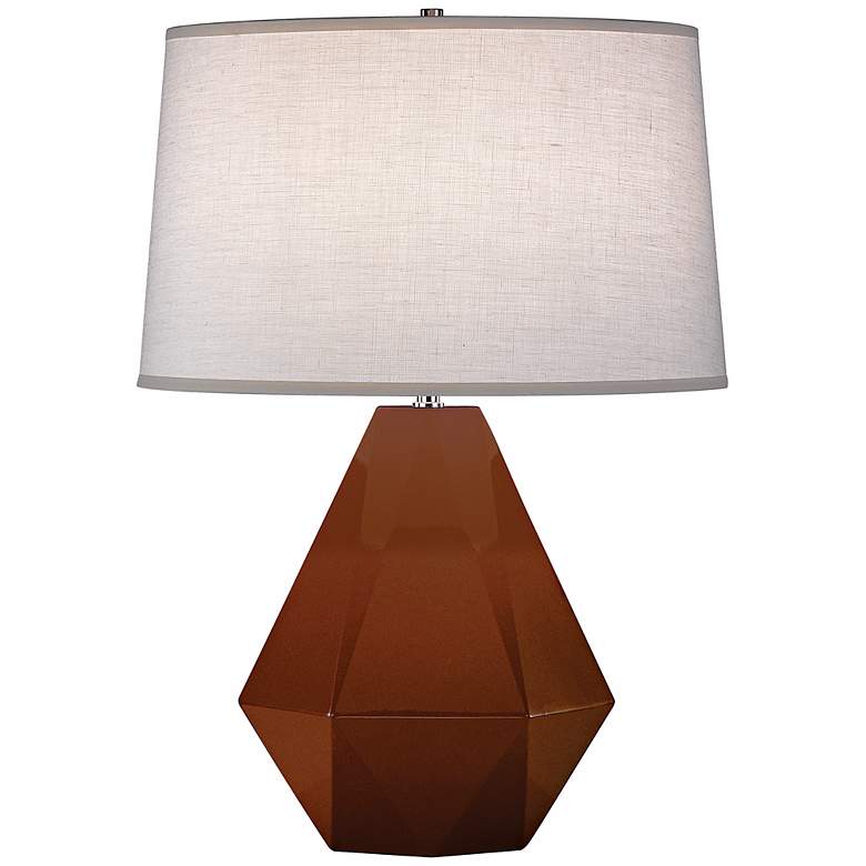 Image 1 Robert Abbey Delta Cinnamon Brown 22 1/2 inch High Table Lamp