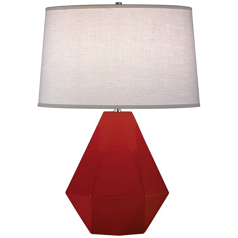 Image 1 Robert Abbey Delta Oxblood 22 1/2 inch High Table Lamp