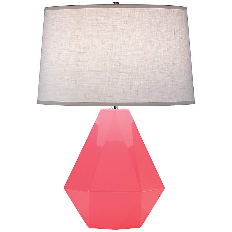 Image 1 Robert Abbey Delta Schiaparelli Pink 22 1/2 inch High Table Lamp