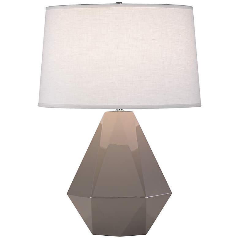 Image 1 Robert Abbey Delta Smokey Gray Taupe 22 1/2 inch High Table Lamp