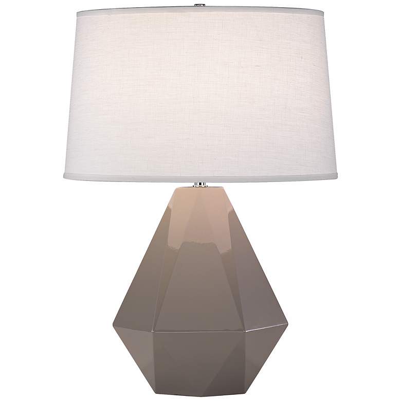 Image 1 Robert Abbey Delta Smokey Gray Taupe 22 1/2" High Table Lamp
