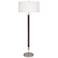 Robert Abbey Dexter Modern Nickel with Dark Walnut Floor Lamp