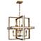 Robert Abbey Diana Pendant Warm Brass Finish W/ Antiqued Mirror Accents