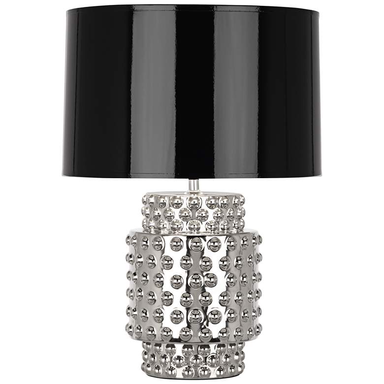 Image 1 Robert Abbey Dolly 21 1/2" Black Shade Polished Nickel Accent Lamp
