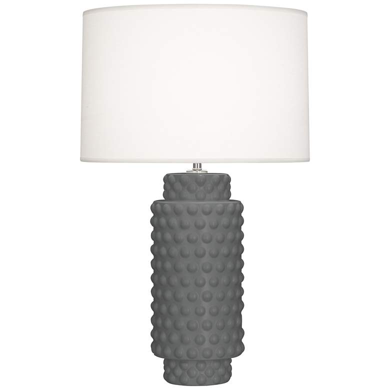 Image 1 Robert Abbey Dolly 27.5" Matte Ash Gray Modern Ceramic Table Lamp