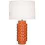 2_Robert Abbey Dolly 27 1/2" Pumpkin Orange Modern Ceramic Table Lamp