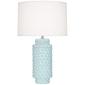 Image1 of Robert Abbey Dolly Baby Blue Ceramic Table Lamp