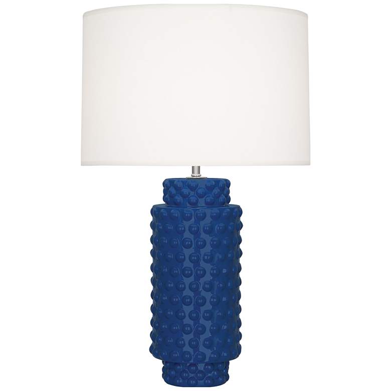 Image 1 Robert Abbey, Dolly, Cobalt Glazed Textured Ceramic, Table Lamp