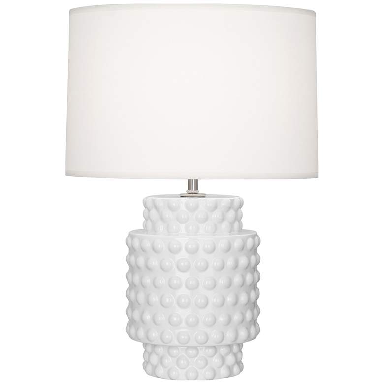Image 1 Robert Abbey, Dolly, Daisy Glazed Textured Ceramic, Accent Lamp
