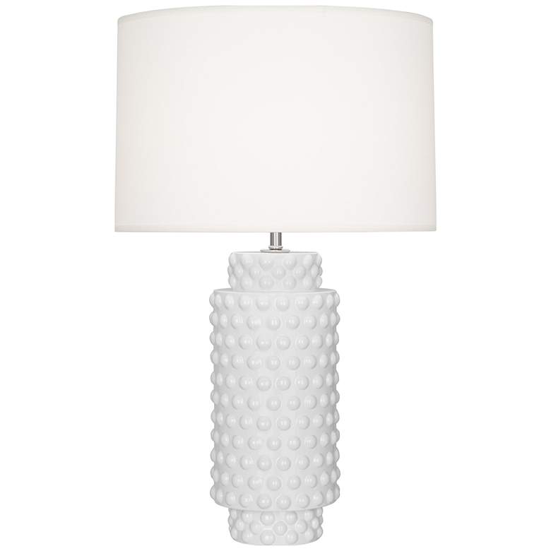 Image 1 Robert Abbey, Dolly, Daisy Glazed Textured Ceramic, Table Lamp