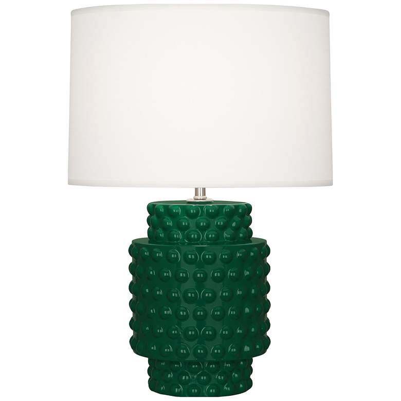 Image 1 Robert Abbey, Dolly, Jungle Glazed Textured Ceramic, Accent Lamp
