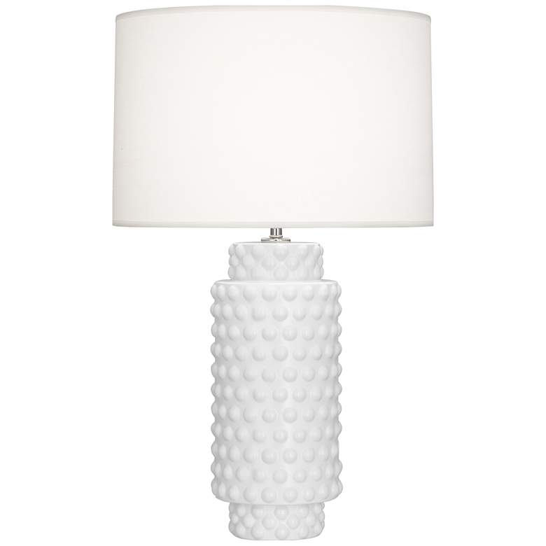 Image 1 Robert Abbey, Dolly, Matte Daisy Glazed Textured Ceramic, Table Lamp