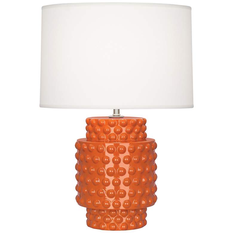 Image 1 Robert Abbey Dolly Pumpkin Glazed Ceramic Accent Table Lamp