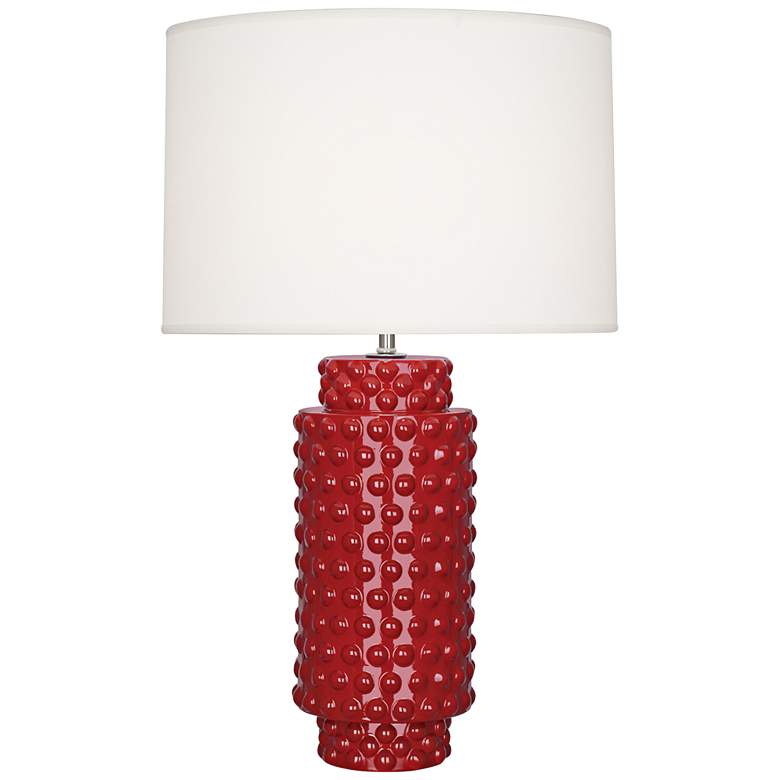 Image 1 Robert Abbey Dolly Ruby Red Ceramic Table Lamp