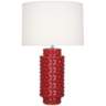 Robert Abbey Dolly Ruby Red Ceramic Table Lamp