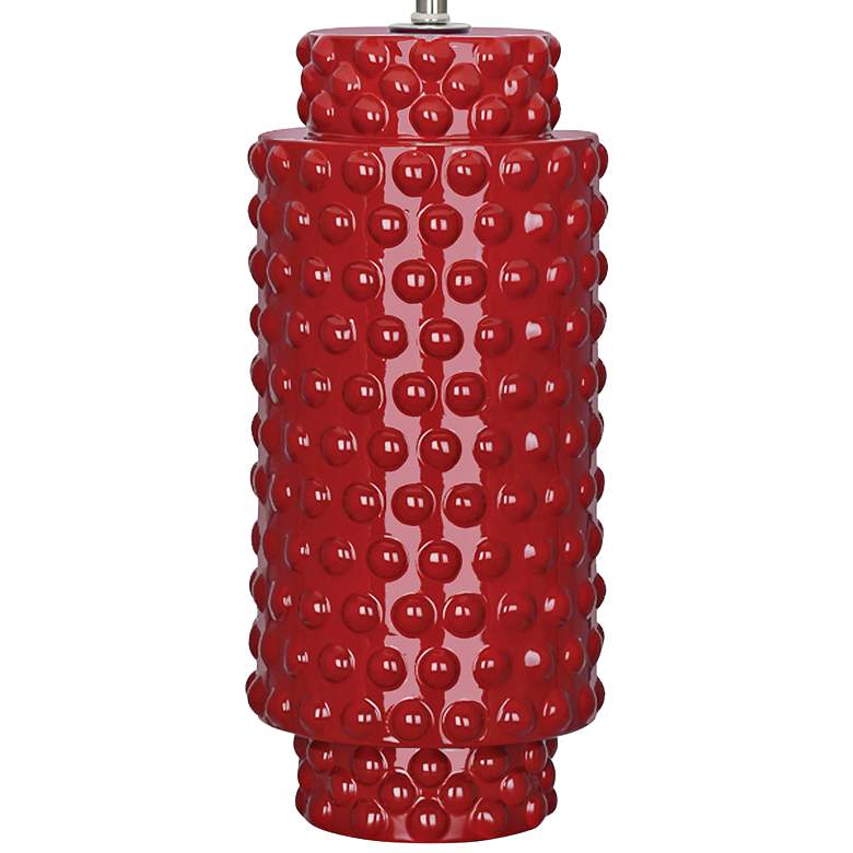 Image 3 Robert Abbey Dolly Ruby Red Ceramic Table Lamp more views
