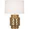 Robert Abbey Dolly White Shade Gold Glaze Table Lamp