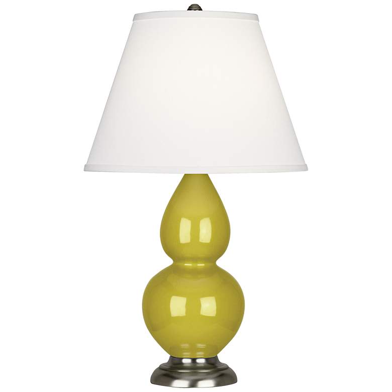 Image 1 Robert Abbey Double Gourd 22 3/4 inch Citron Green Ceramic Table Lamp