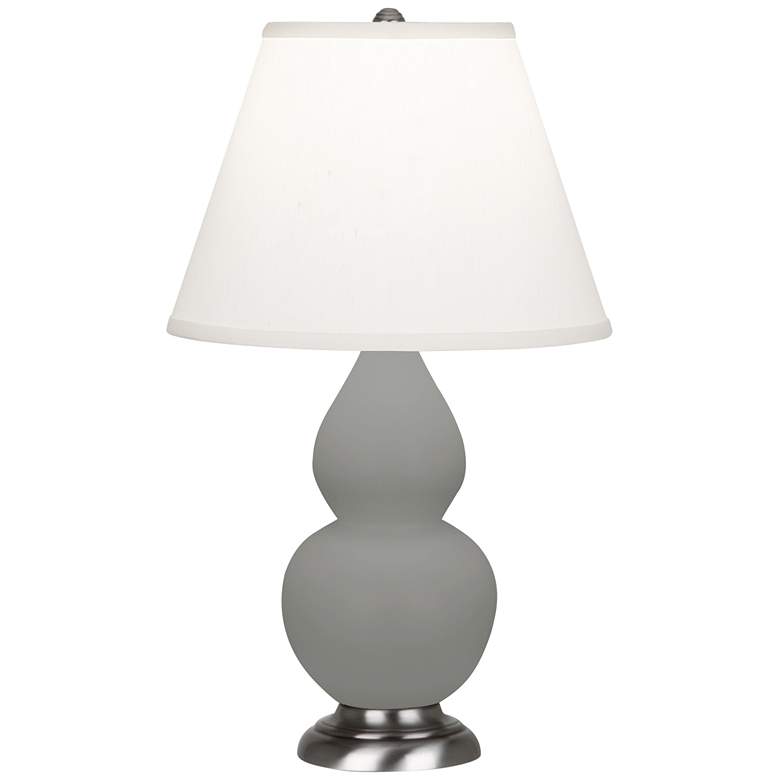 Image 1 Robert Abbey Double Gourd 22 3/4" Matte Smoky Taupe Ceramic Lamp