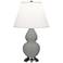 Robert Abbey Double Gourd 22 3/4" Matte Smoky Taupe Ceramic Lamp