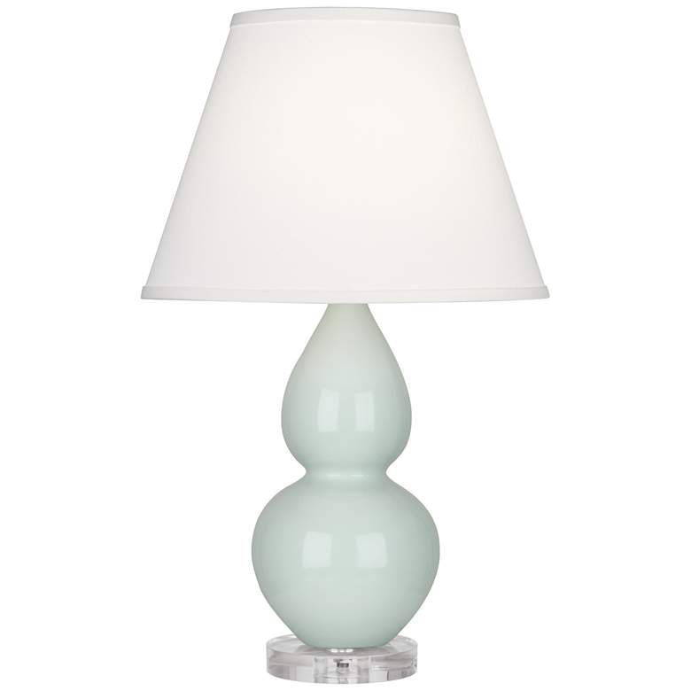 Image 1 Robert Abbey Double Gourd 22" Celadon Blue Ceramic Accent Table Lamp