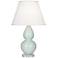 Robert Abbey Double Gourd 22" Celadon Blue Ceramic Accent Table Lamp