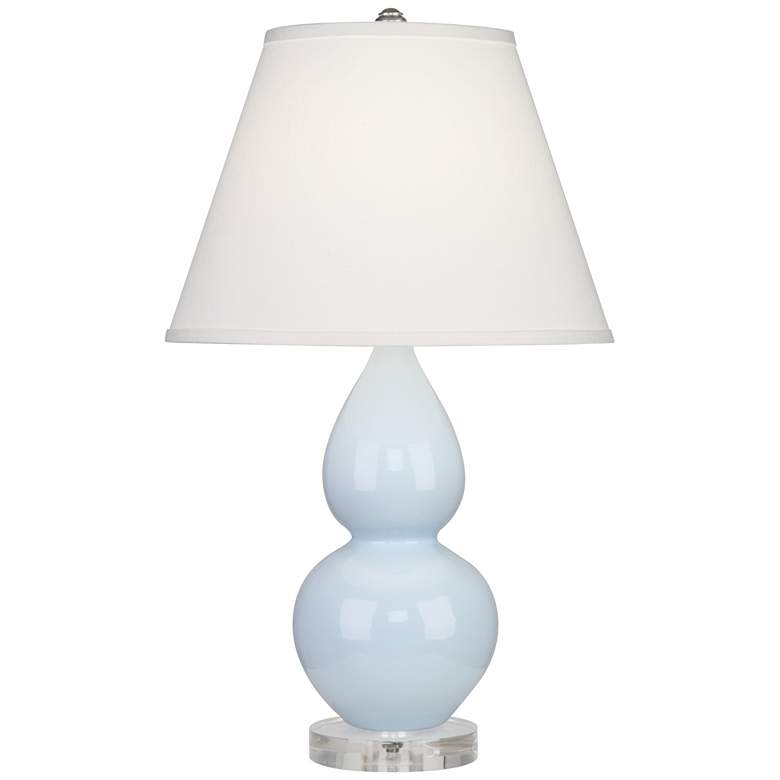 Image 1 Robert Abbey Double Gourd 22" Ceramic Baby Blue Accent Lamp