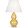 Robert Abbey Double Gourd 22" High Sunset Yellow Ceramic Accent Lamp