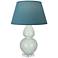 Robert Abbey Double Gourd 30" Bright Blue and Celadon Ceramic Lamp