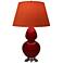 Robert Abbey Double Gourd 31" Tangerine Shade Sangria Red Table Lamp