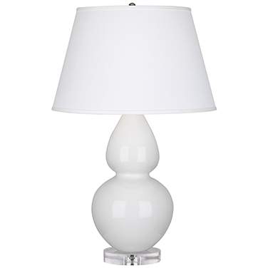 Robert Abbey Double Gourd White Ceramic Table Lamp
