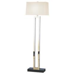 Robert Abbey Doughnut 59 3/4" Modern Silver Finish Floor Lamp