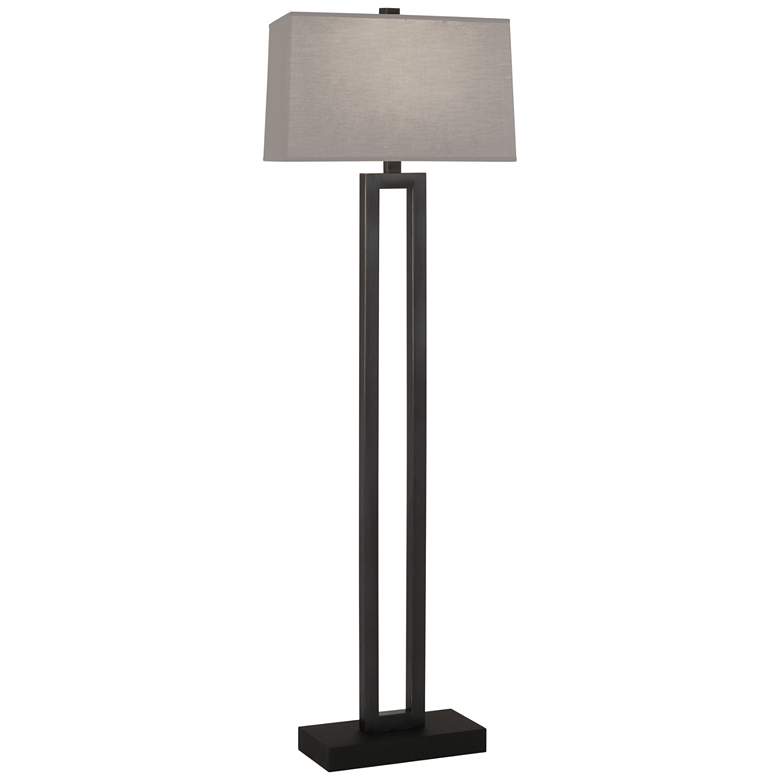 Image 1 Robert Abbey Doughnut Floor Lamp 60" bronze finish w/grey shade