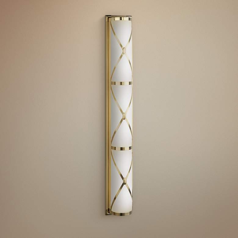 Image 1 Robert Abbey Drexel 36" Wide Antique Brass ADA Wall Sconce
