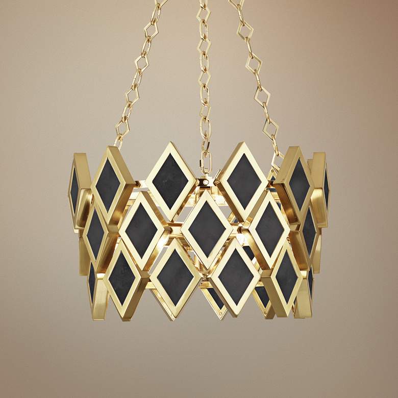 Image 1 Robert Abbey Edward 17 3/4" Wide Modern Brass Pendant Light