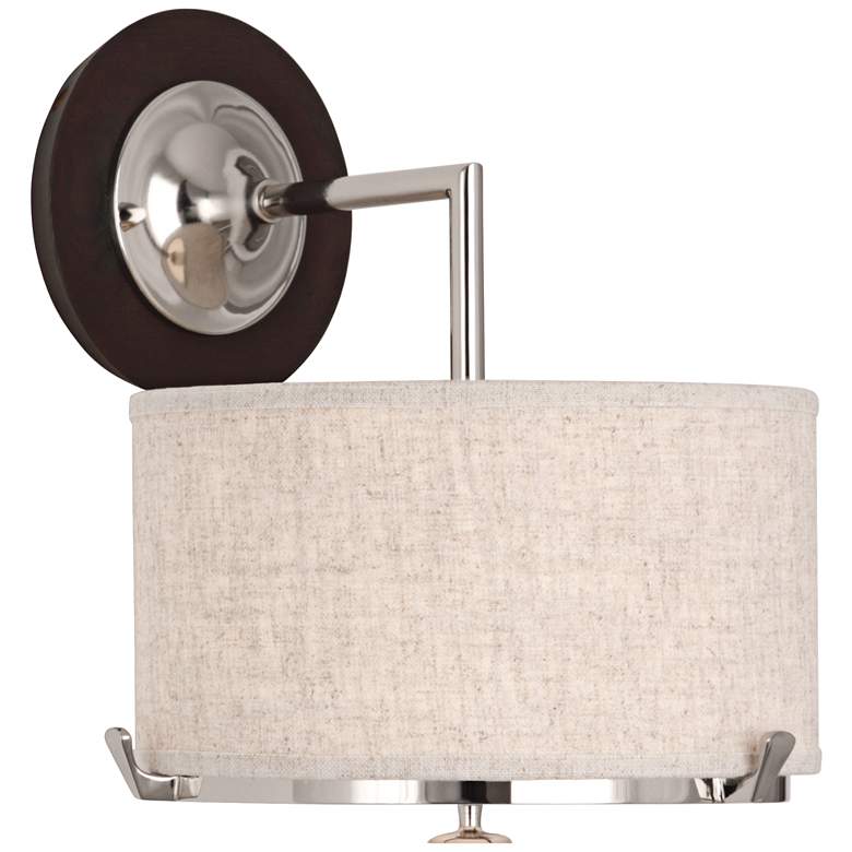 Image 1 Robert Abbey Edwin 12 1/2 inch High Polished Nickel Wall Sconce