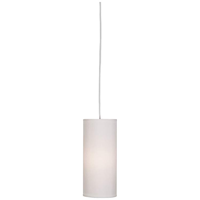 Image 2 Robert Abbey Elena 6" Wide Pearl Fabric Shade Mini Pendant
