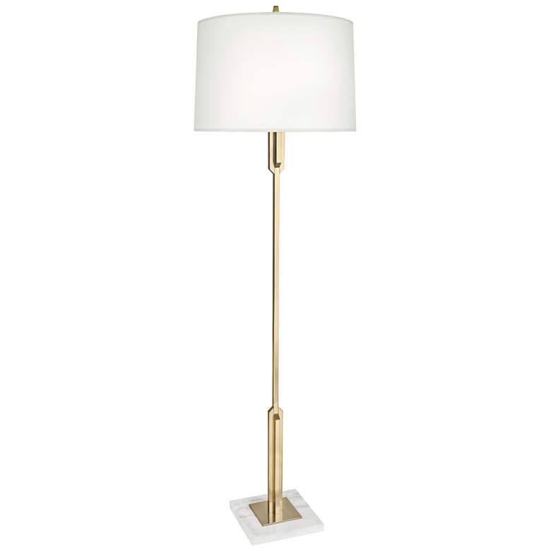 Image 1 Robert Abbey Empire Modern Brass Floor Lamp